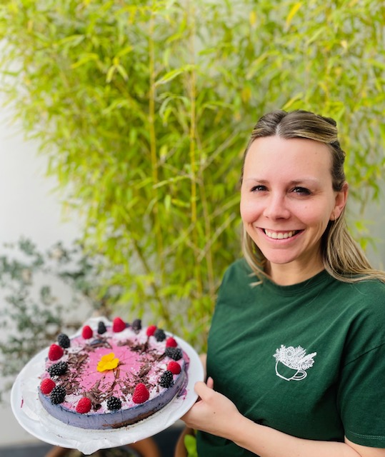 Bavarois van rood fruit met chocolade bodem